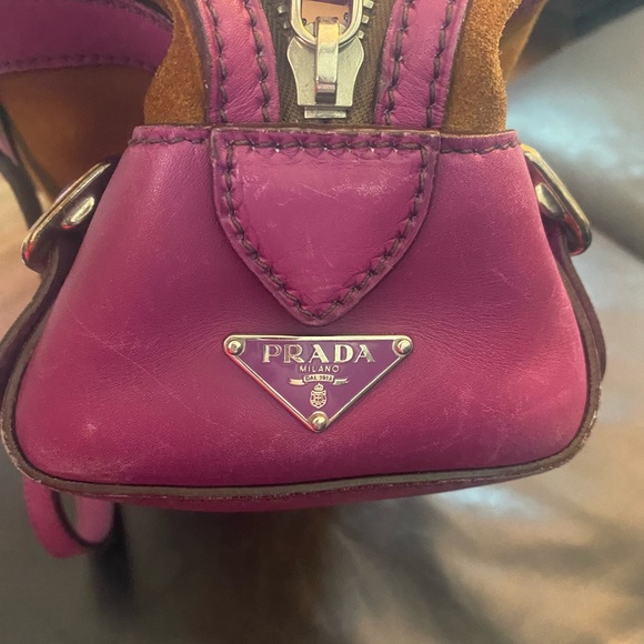 Prada Suede and leather Shoulder Bag - Picture 11 of 16